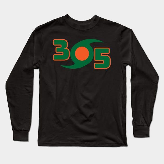 305 Hurricane Long Sleeve T-Shirt by Mr.Guru 305 